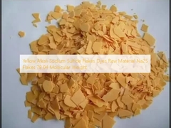 Gelb Alkali Natriumsulfid Flakes Farbstoffe Rohstoff Na2S Flakes 78.04 Molekülgewicht